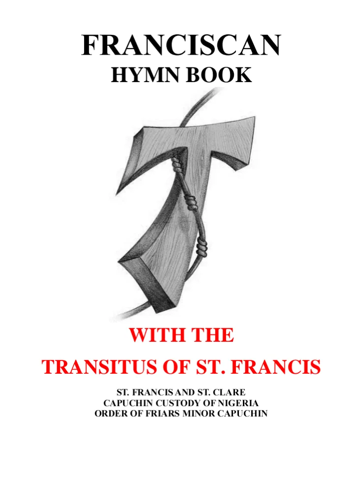 Franciscan Hymn Book artwork